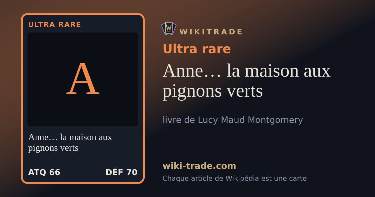Anne… la maison aux pignons verts — carte Ultra rare