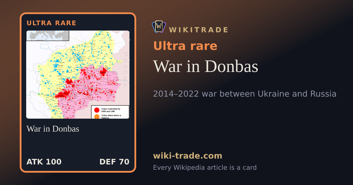 War in Donbas — Ultra rare card