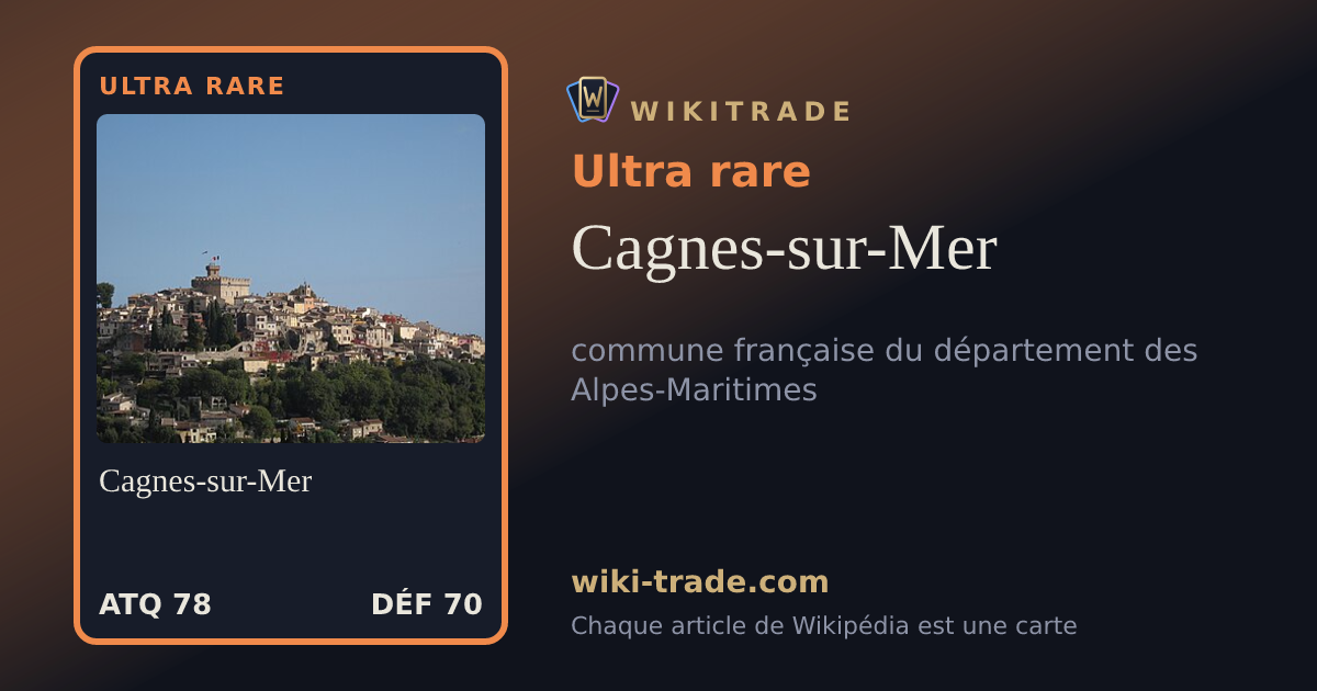Cagnes-sur-Mer — carte Ultra rare
