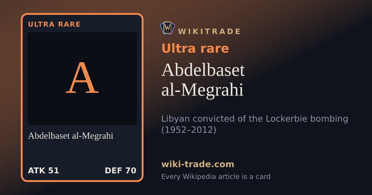 Abdelbaset al-Megrahi — Ultra rare card