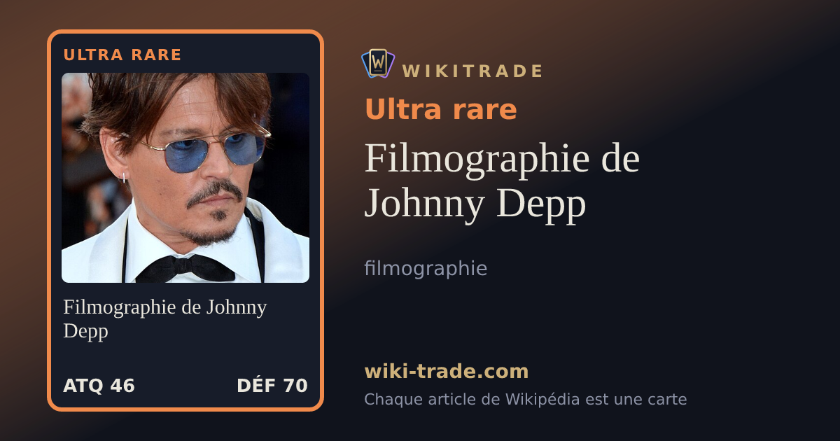 Filmographie de Johnny Depp — carte Ultra rare