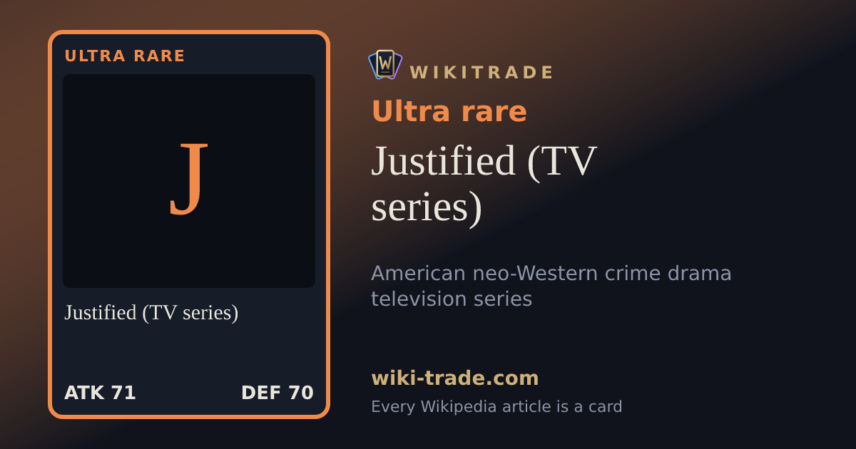 Justified (TV series) — Ultra rare card