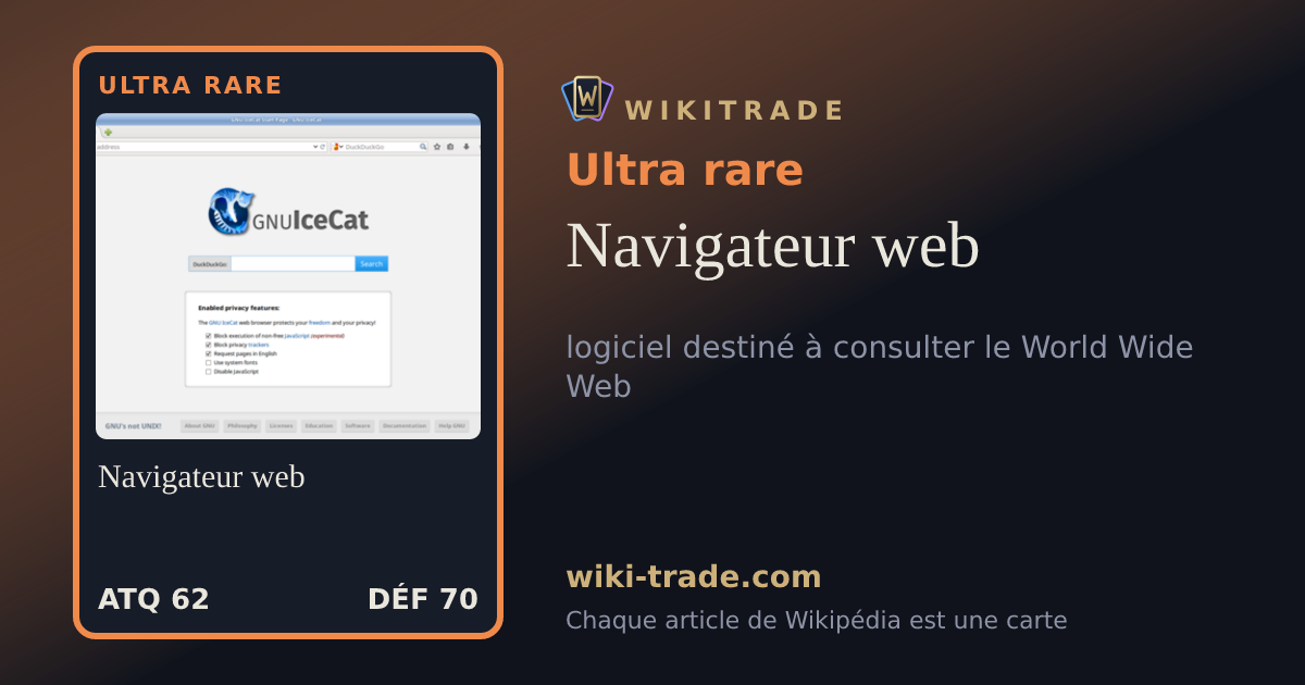 Navigateur web — carte Ultra rare
