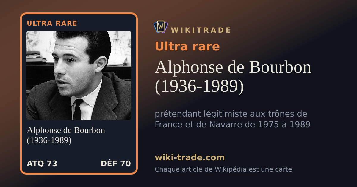 Alphonse de Bourbon (1936-1989) — carte Ultra rare