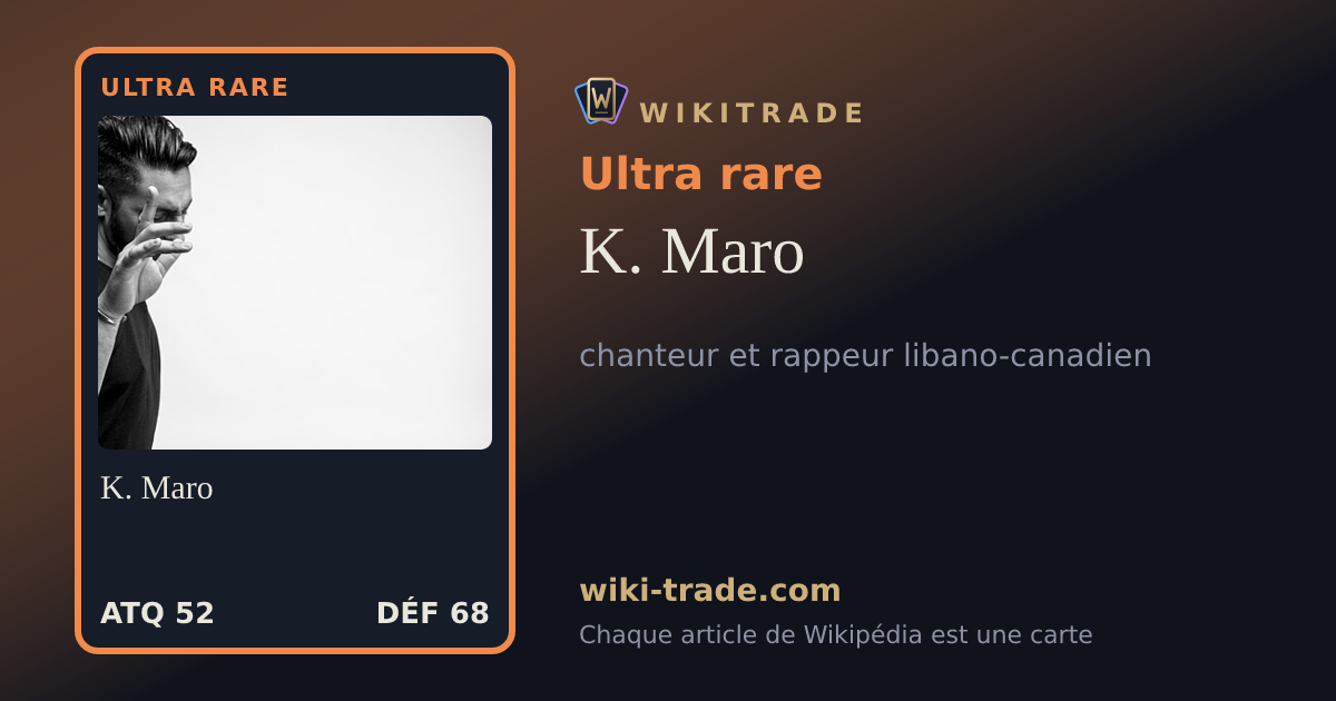 K. Maro — carte Ultra rare