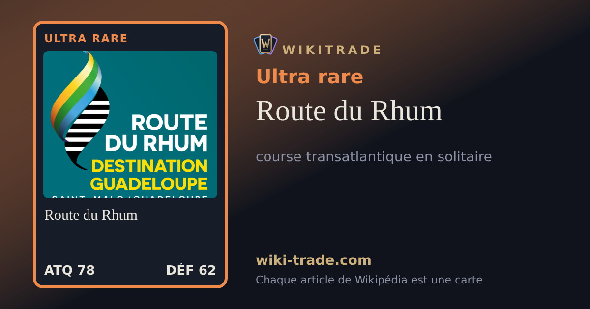 Route du Rhum — carte Ultra rare