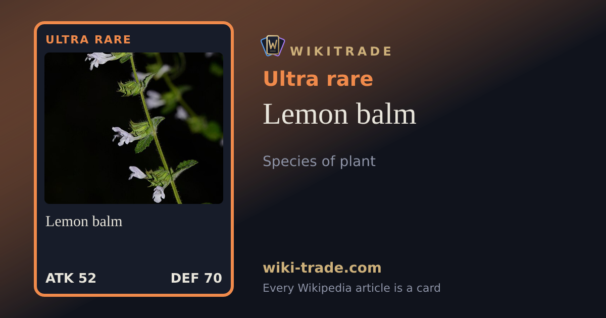 Lemon balm — Ultra rare card