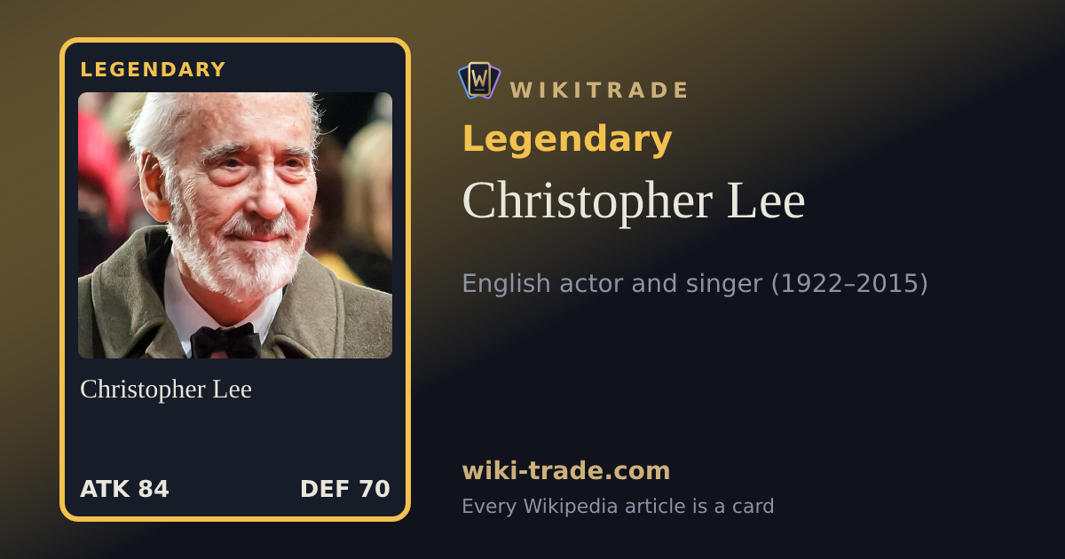 Christopher Lee — Legendary card