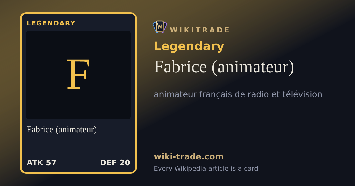 Fabrice (animateur) — Legendary card