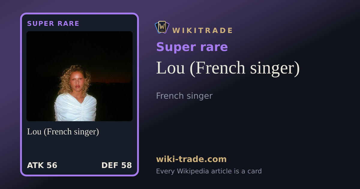 Lou (French singer) — Super rare card