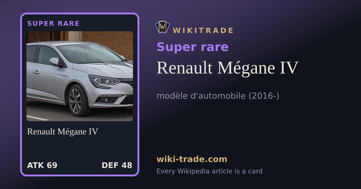 Renault Mégane IV — Super rare card