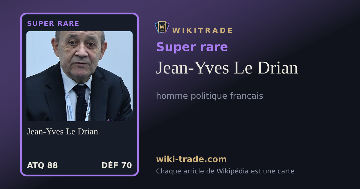 Jean-Yves Le Drian — carte Super rare