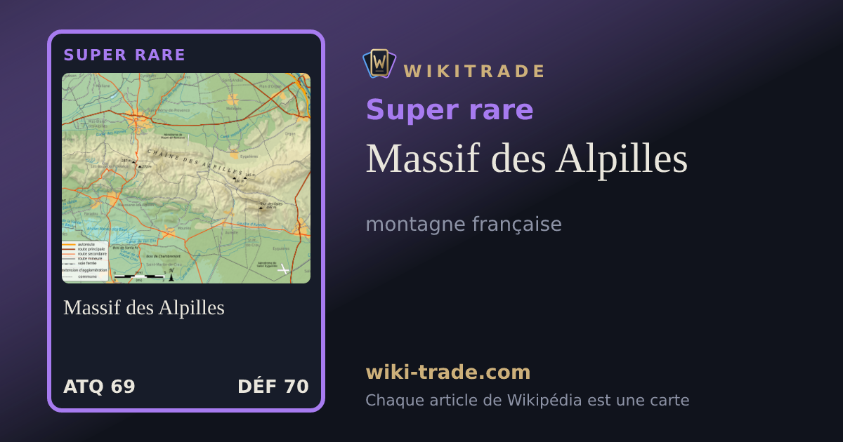 Massif des Alpilles — carte Super rare