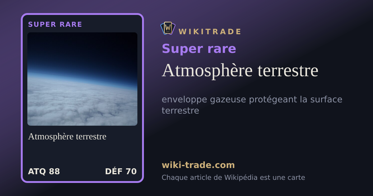 Atmosphère terrestre — carte Super rare