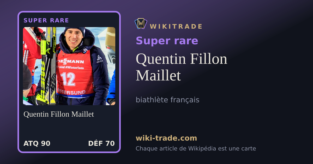 Quentin Fillon Maillet — carte Super rare