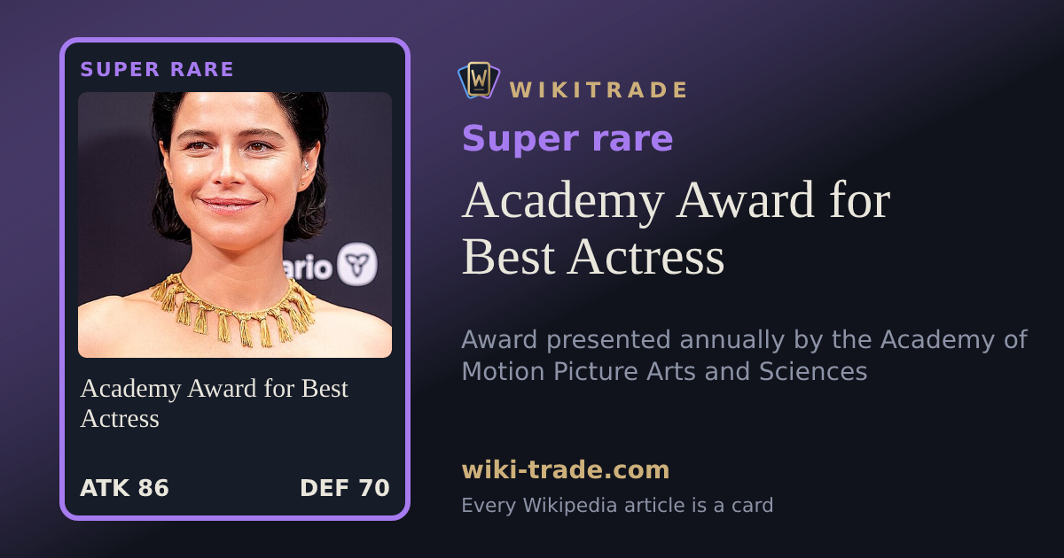 Academy Award for Best Actress — Super rare card