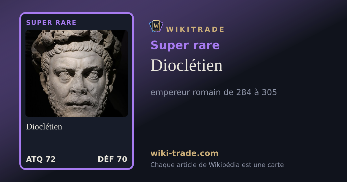 Dioclétien — carte Super rare
