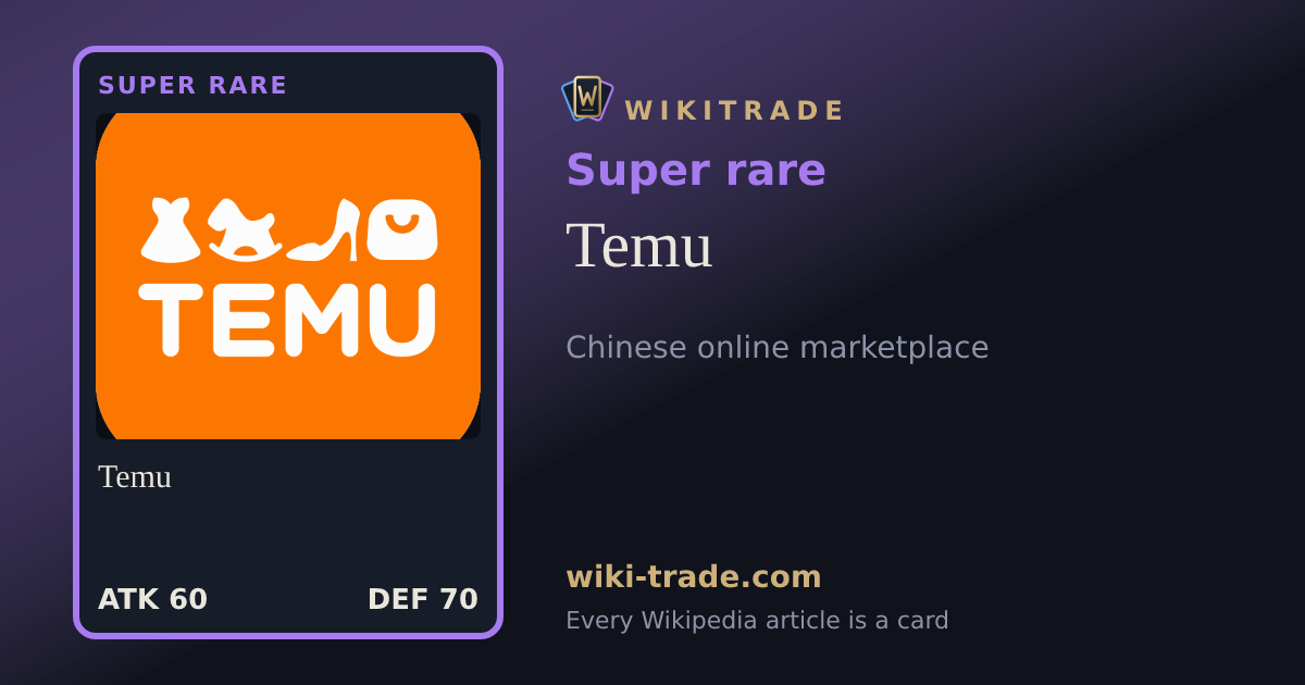 Temu — Super rare card