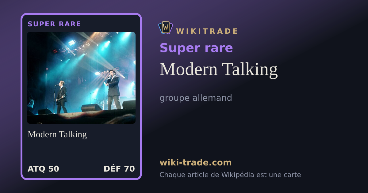 Modern Talking — carte Super rare