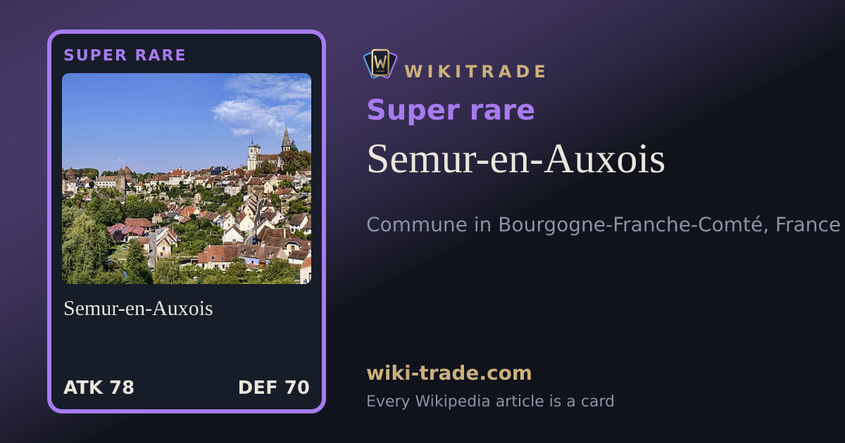 Semur-en-Auxois — Super rare card