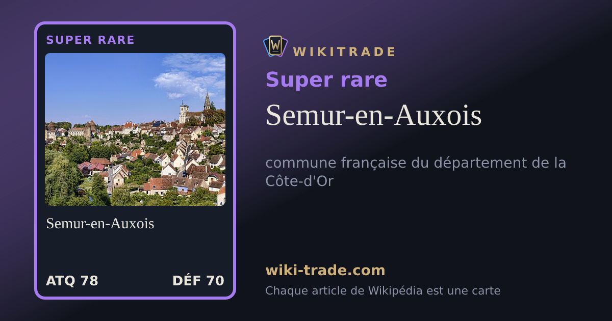 Semur-en-Auxois — carte Super rare
