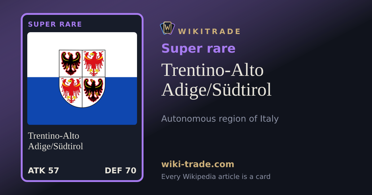 Trentino-Alto Adige/Südtirol — Super rare card
