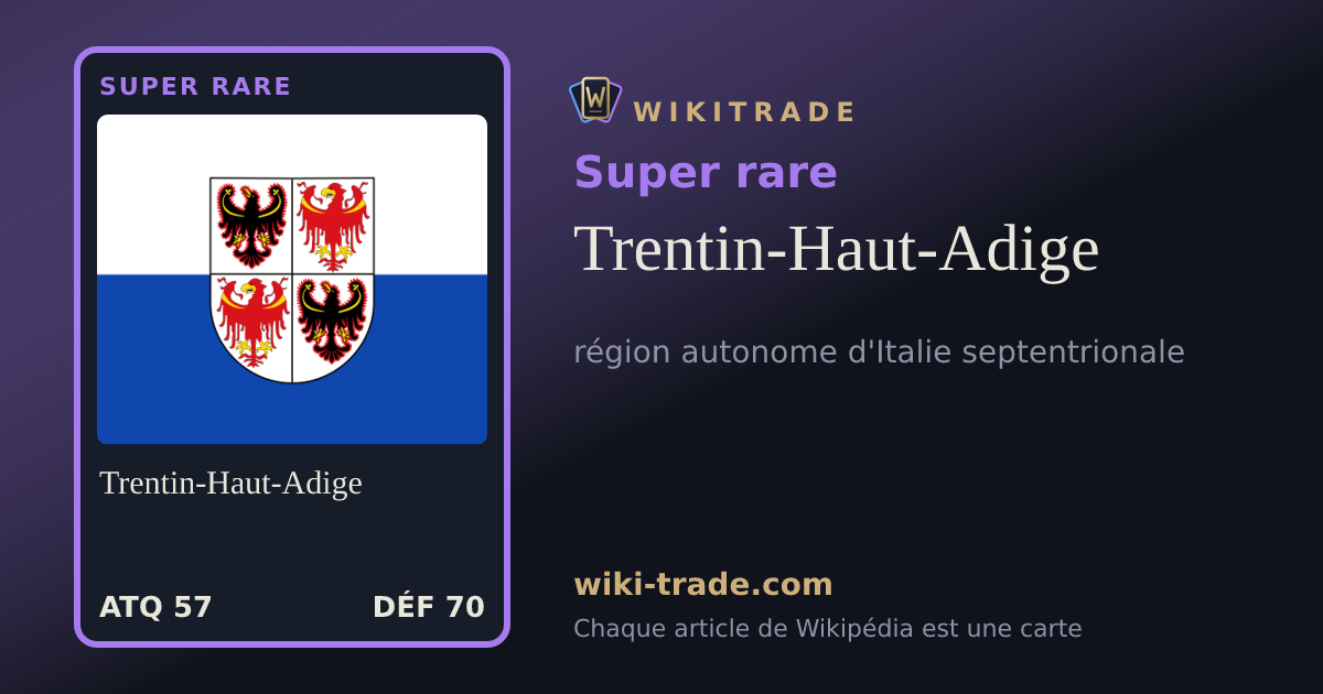 Trentin-Haut-Adige — carte Super rare
