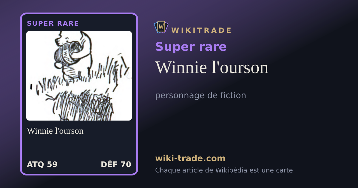 Winnie l'ourson — carte Super rare