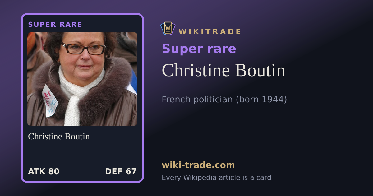 Christine Boutin — Super rare card