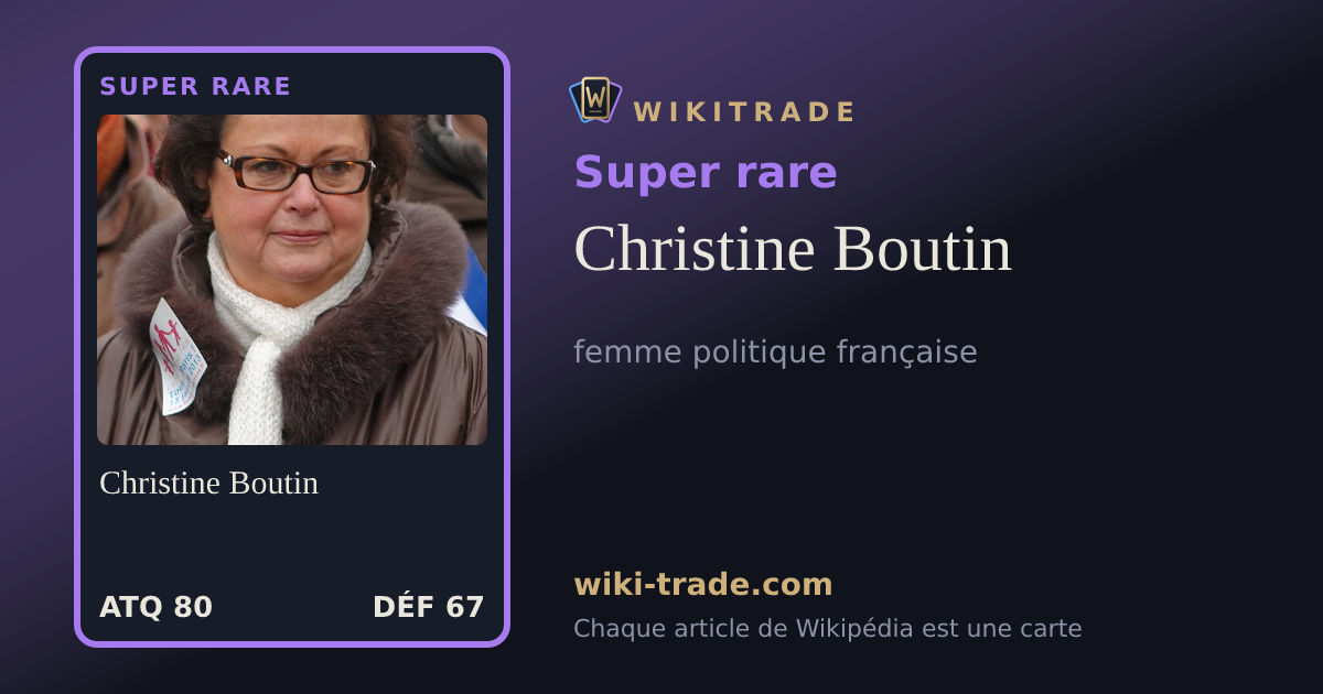 Christine Boutin — carte Super rare