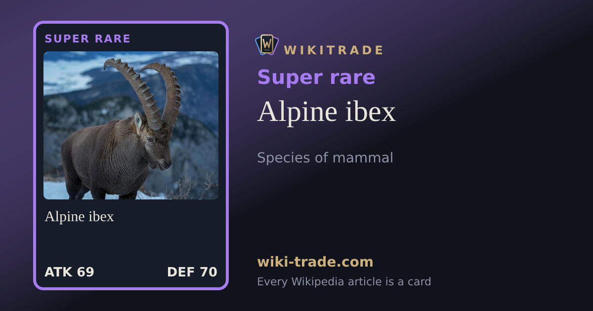 Alpine ibex — Super rare card