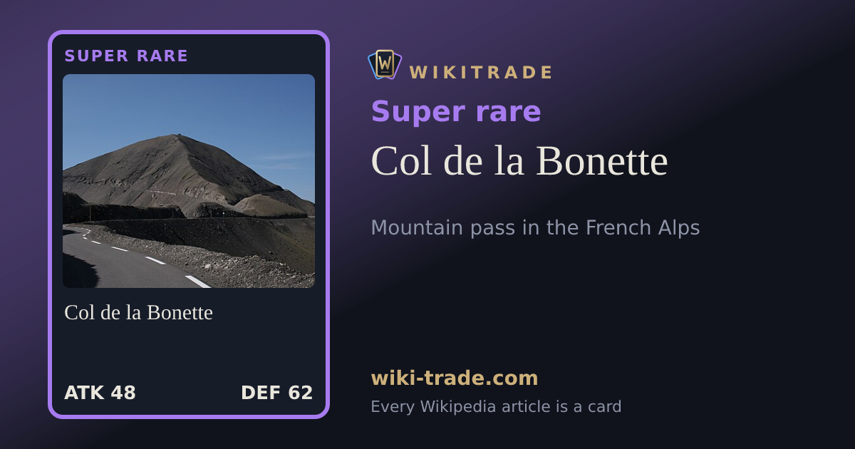 Col de la Bonette — Super rare card