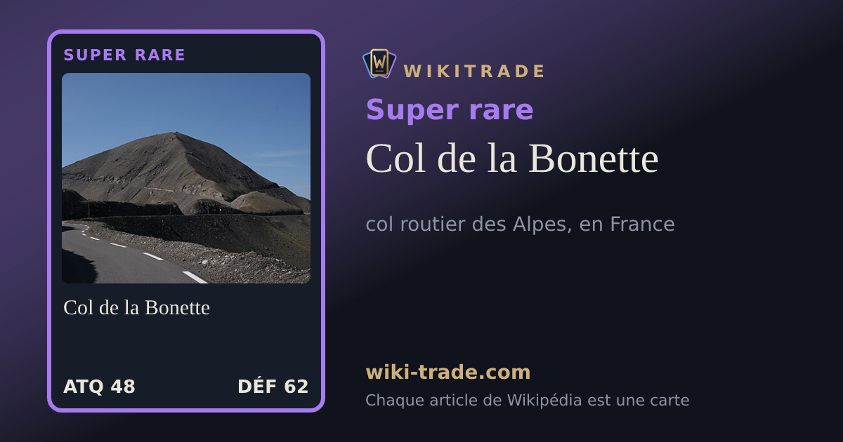 Col de la Bonette — carte Super rare