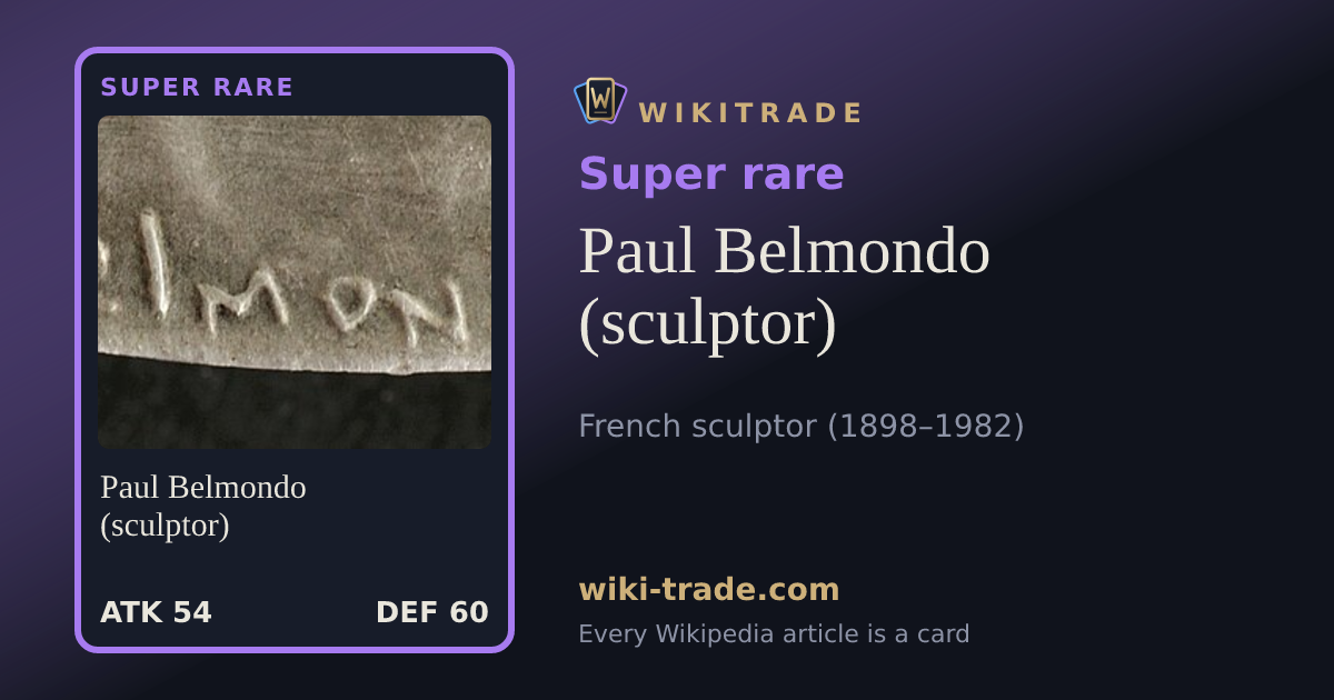 Paul Belmondo (sculptor) — Super rare card