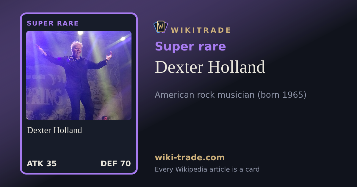 Dexter Holland — Super rare card