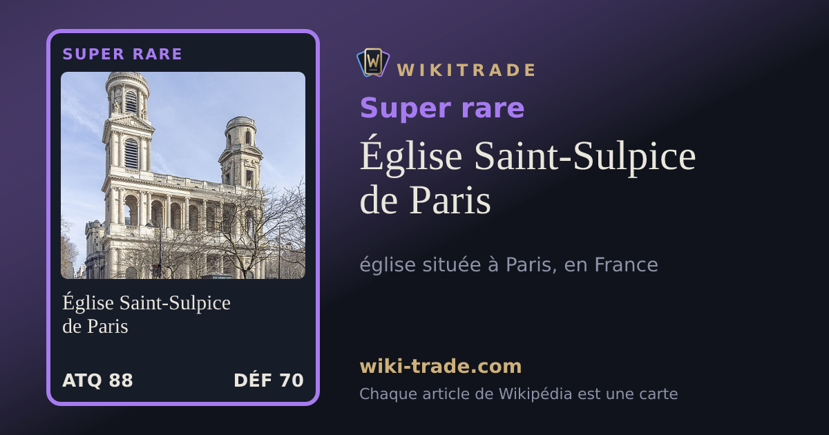Église Saint-Sulpice de Paris — carte Super rare