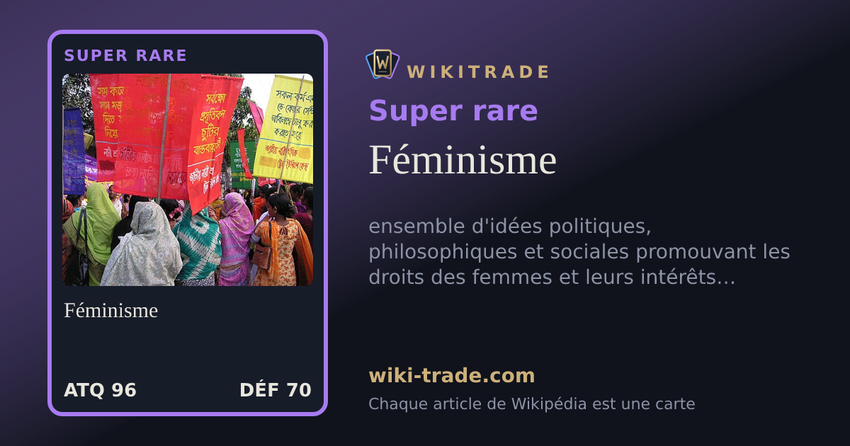 Féminisme — carte Super rare