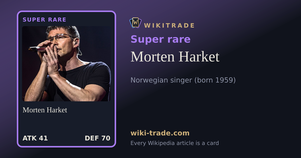 Morten Harket — Super rare card