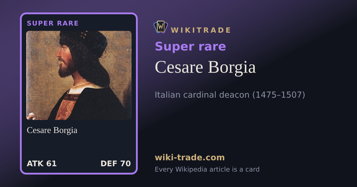 Cesare Borgia — Super rare card