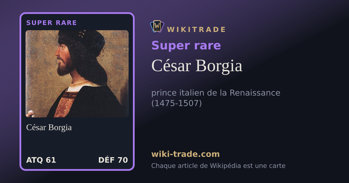 César Borgia — carte Super rare
