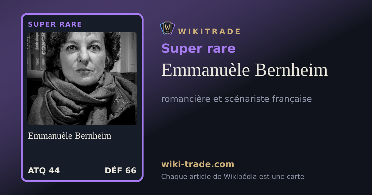 Emmanuèle Bernheim — carte Super rare