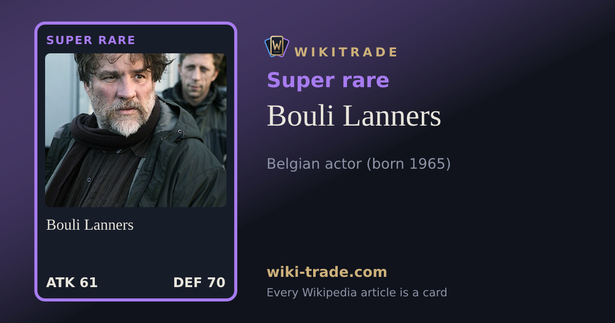 Bouli Lanners — Super rare card
