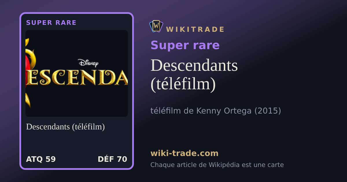 Descendants (téléfilm) — carte Super rare