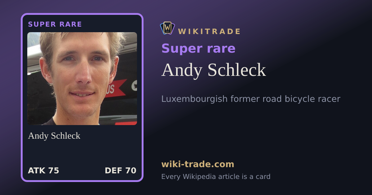 Andy Schleck — Super rare card