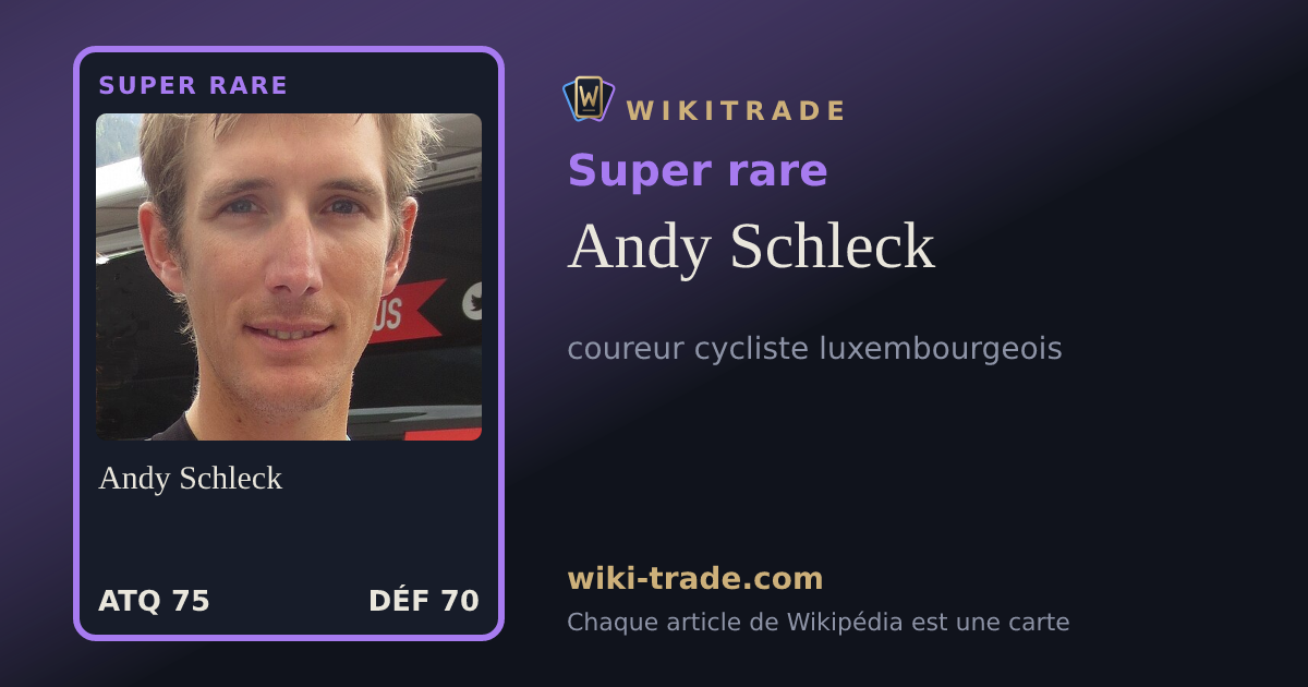 Andy Schleck — carte Super rare