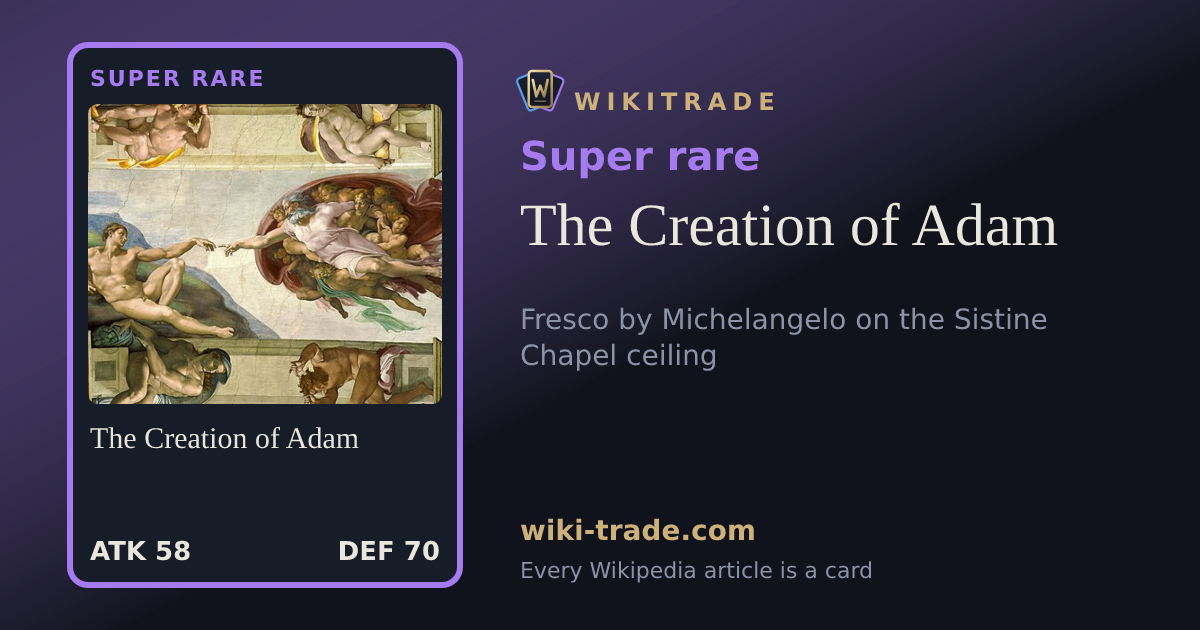 The Creation of Adam — Super rare card