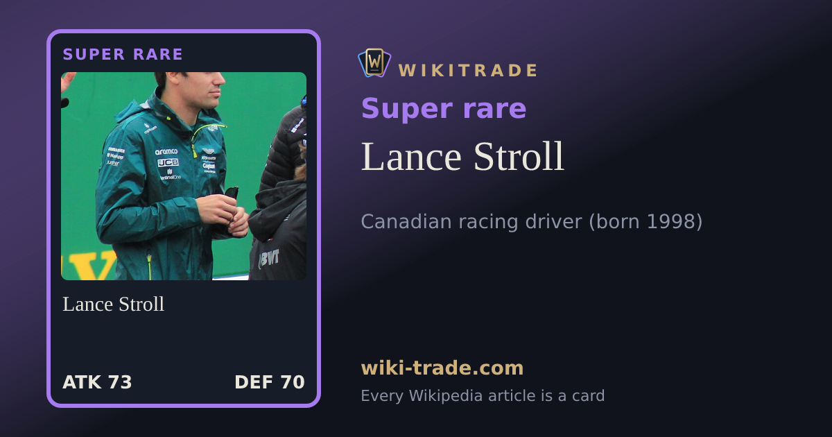 Lance Stroll — Super rare card