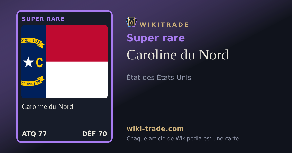 Caroline du Nord — carte Super rare