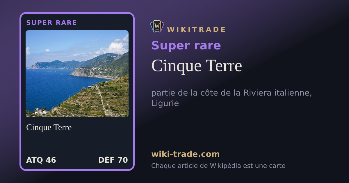 Cinque Terre — carte Super rare