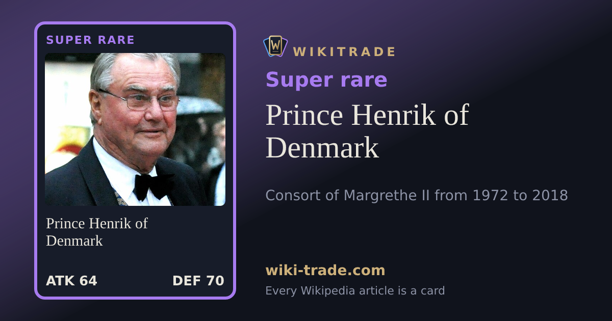 Prince Henrik of Denmark — Super rare card